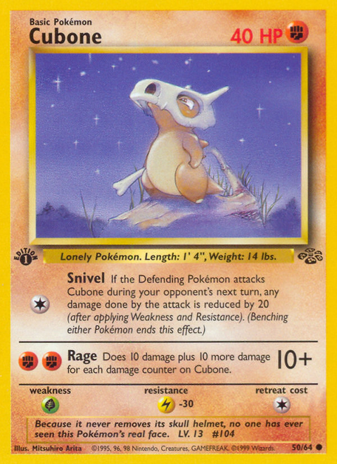Cubone 50/64 - Jungle 1st Edition