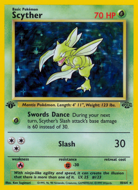 Scyther 10/64 - Jungle 1st Edition Holofoil