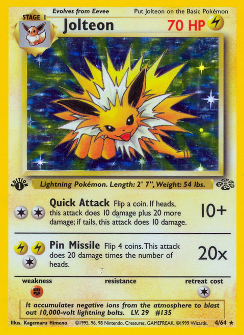 Jolteon 4/64 - Jungle 1st Edition Holofoil
