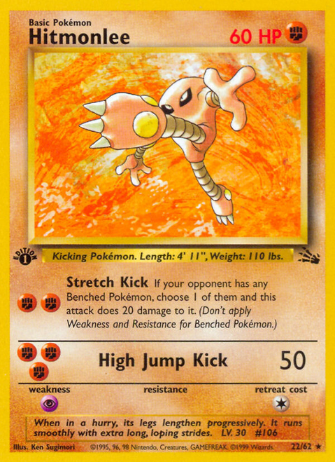 Hitmonlee 22/62 - Fossil Unlimited