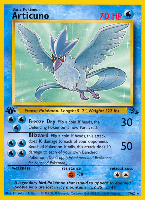 Articuno 17/62 - Fossil Unlimited
