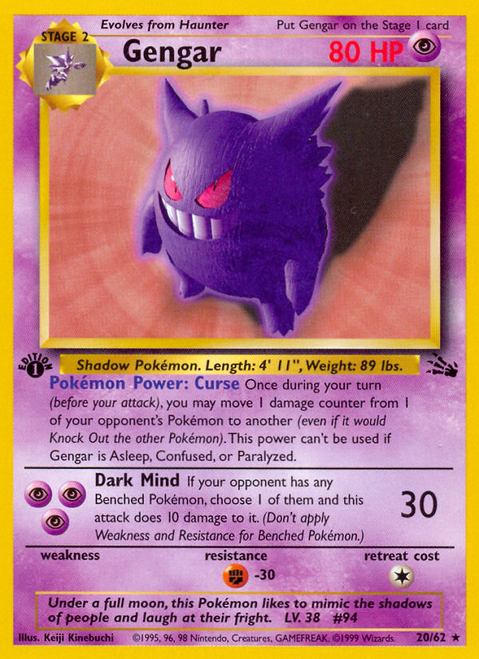 Gengar 20/62 - Fossil Unlimited