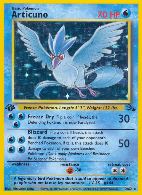 Articuno 2/62 - Fossil Unlimited Holofoil