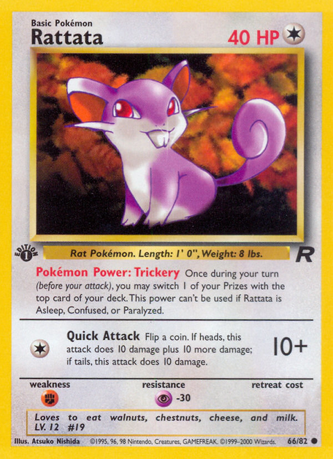 Rattata 66/82 - Team Rocket 1st Edition