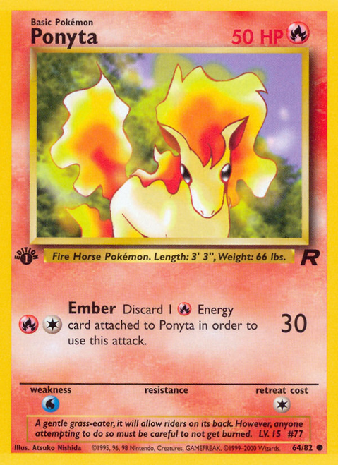 Ponyta 64/82 - Team Rocket 1st Edition