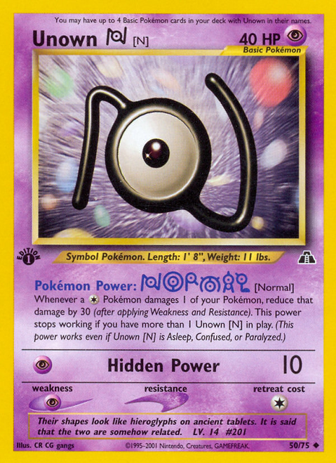 Unown [N] 50/75 - Neo Discovery Unlimited