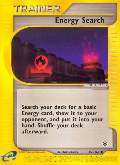 Energy Search 153/165 - Expedition Base Set Reverse Holofoil