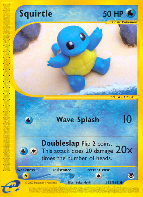 Squirtle 131/165 - Expedition Base Set Reverse Holofoil