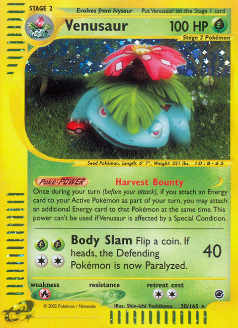 Venusaur 30/165 - Expedition Base Set Reverse Holofoil