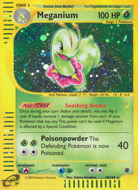 Meganium 18/165 - Expedition Base Set Reverse Holofoil