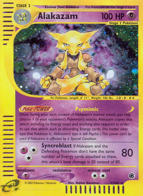 Alakazam 1/165 - Expedition Base Set Reverse Holofoil