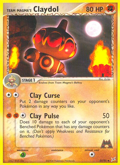 Team Magma's Claydol 33/95 - Team Magma vs Team Aqua Reverse Holofoil