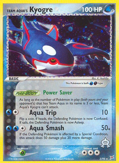 Team Aqua's Kyogre 3/95 - Team Magma vs Team Aqua Reverse Holofoil