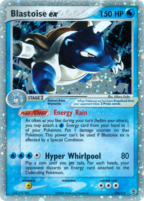 Blastoise ex 104/112 - FireRed  LeafGreen Holofoil