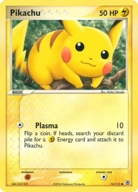 Pikachu 74/112 - FireRed  LeafGreen Reverse Holofoil