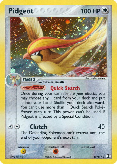 Pidgeot 10/112 - FireRed  LeafGreen Holofoil