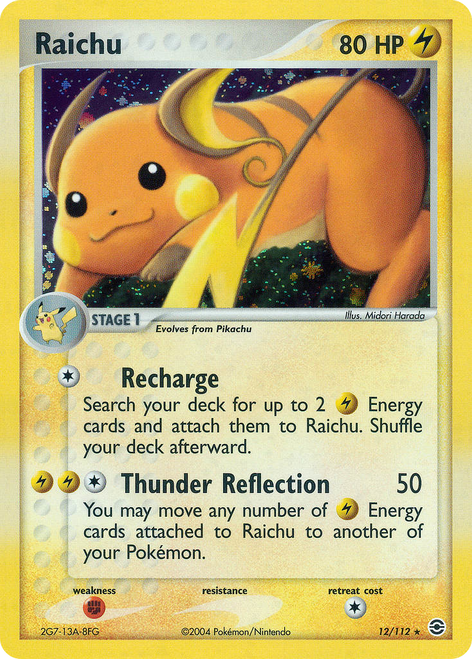 Raichu 12/112 - FireRed  LeafGreen Holofoil