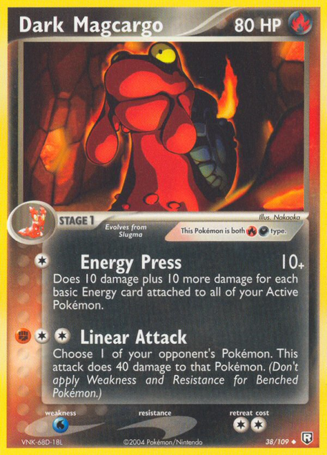 Dark Magcargo 38/109 - Team Rocket Returns Reverse Holofoil