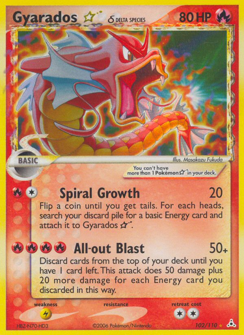 Gyarados ★ δ 102/110 - Holon Phantoms Holofoil