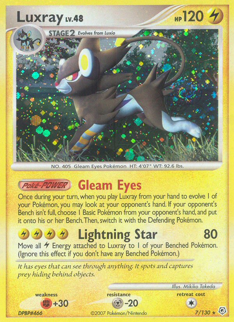 Luxray 7/130 - Diamond  Pearl Reverse Holofoil