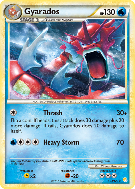Gyarados 123/123 - HeartGold  SoulSilver Reverse Holofoil