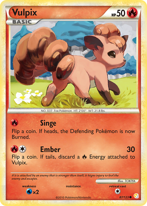 Vulpix 87/123 - HeartGold  SoulSilver