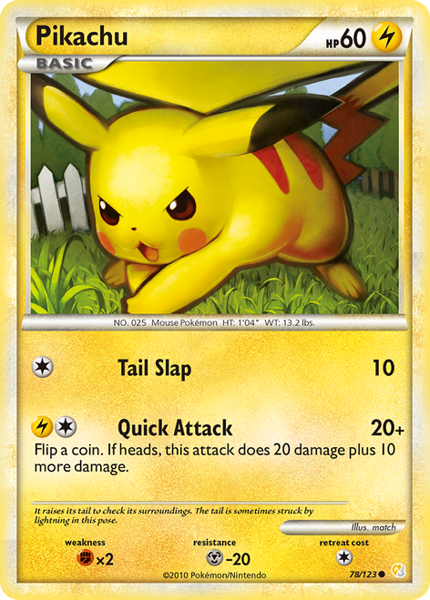 Pikachu 78/123 - HeartGold  SoulSilver