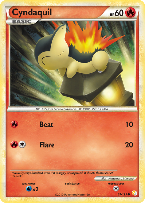 Cyndaquil 61/123 - HeartGold  SoulSilver