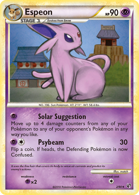 Espeon 2/90 - HSUndaunted Reverse Holofoil