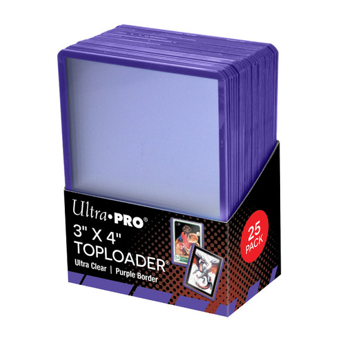 Ultra Pro Toploaders: 3" x 4" Colored Border - Purple (25ct)