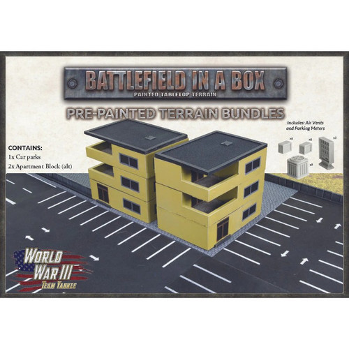 Battlefield in a Box: Modern Terrain Bundle 3 - Apartments & Parking