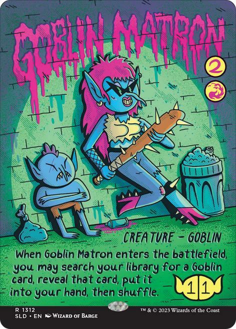 Goblin Matron - Secret Lair Drop (Borderless) Foil - Game Nerdz