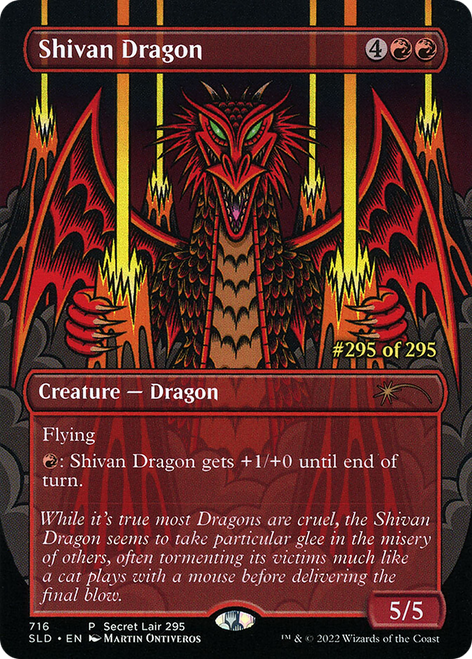 Shivan Dragon (SLD-716) - Secret Lair Drop (Borderless)