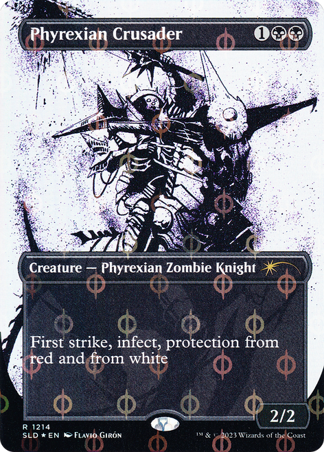 Phyrexian Crusader (SLD-1214) - Secret Lair Drop (Borderless) Foil