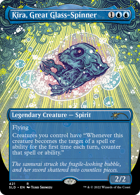 Kira, Great Glass-Spinner (SLD-421) - Secret Lair Drop (Borderless) Foil