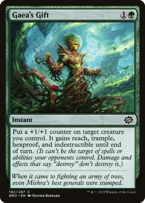 Gaea's Gift (BRO-182) - The Brothers' War Foil