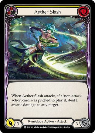 Aether Slash (Yellow) (DYN183) Dynasty Rainbow Foil