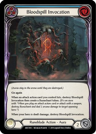 Bloodspill Invocation (Blue) (ARC108) Arcane Rising 1st Edition Rainbow Foil