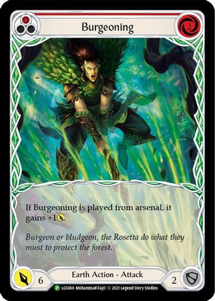 Burgeoning (Red) (LGS069) Flesh and Blood: Promo Cards Rainbow Foil