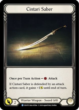Cintari Saber (CRU079) Crucible of War 1st Edition Cold Foil