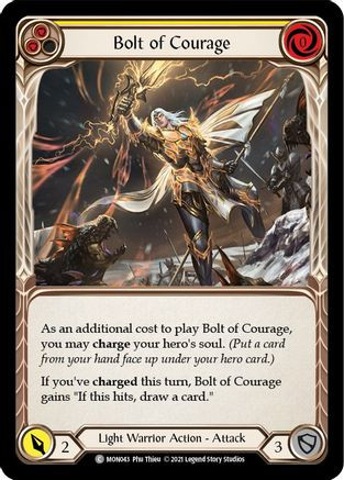 Bolt of Courage (Yellow) (MON043) Monarch 1st Edition Rainbow Foil