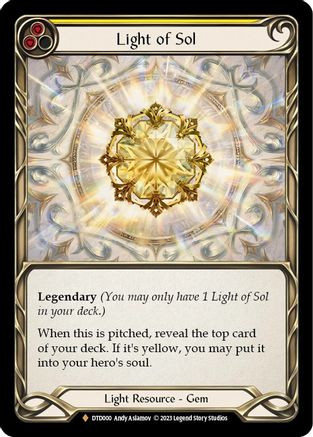 Light of Sol (DTD000) Dusk Till Dawn Cold Foil