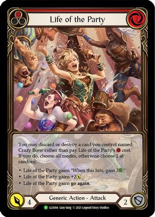 Life of the Party (Red) (LGS084) Flesh and Blood: Promo Cards Rainbow Foil