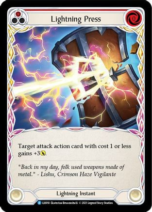 Lightning Press (Red) (LXI018) Blitz Deck: Tales of Aria - Lexi