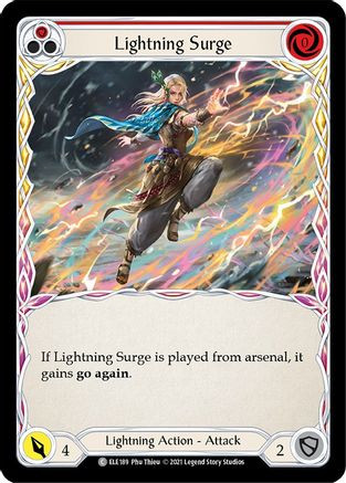 Lightning Surge (Red) (ELE189) Tales of Aria 1st Edition Rainbow Foil