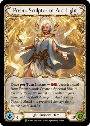 Prism, Sculptor of Arc Light (HER038) Flesh and Blood: Promo Cards Unlimited Edition Rainbow Foil
