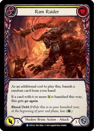 Ram Raider (Yellow) (DTD113) Dusk Till Dawn