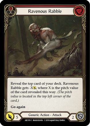 Ravenous Rabble (Red) (ARC191) Arcane Rising 1st Edition