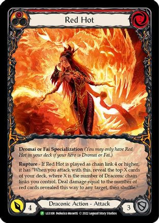 Red Hot (LGS108) Flesh and Blood: Promo Cards Rainbow Foil