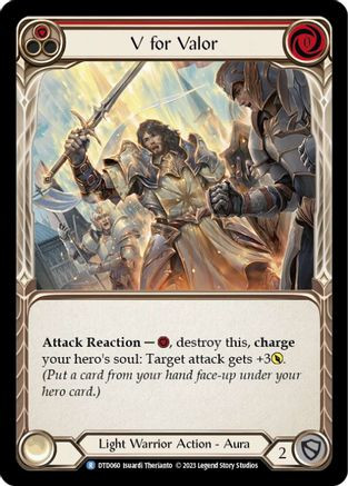 V for Valor (Red) (DTD060) Dusk Till Dawn Rainbow Foil